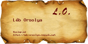 Léb Orsolya névjegykártya